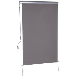 Vertikal Markis Balkongmarkis 120 X 200 Cm Vindskydd Insynsskydd med Handvev Grå
