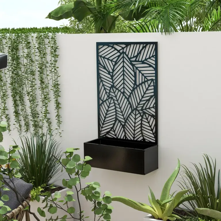 Blomlåda Väggmonterad Planter med Spaljé 61 x 23 x 113 cm