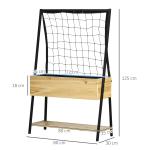 Upphöjd Odlingsbädd i Industriell Stil med 1 Hylla, Fleecefoder, Väderbeständig, 80 x 30 x 125 cm