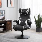 Ergonomisk Gamingstol med Högtalare, Bekväm Datorstol med Bluetooth och Vippfunktion, Inkluderar Nackstöd och Svankkudde, Blå
