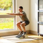 Stretchbräda Justerbar Vadstretch Naturfärgad Trä för Träning och Rehab Lutande Bräda med 4 Vinklar och Halkskydd Ergonomisk Fotstöd