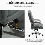 Kontorsstol med Gungfunktion, Ergonomisk Stol med Vadderade Armstöd och Nackstöd, Höj- och Sänkbar Skrivbordsstol, Nylon, Grå, 65 x 78 x 110–118 cm
