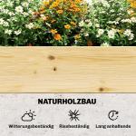 Odlingslåda med Spaljé Naturfärgad Trä för Trädgård och Uteplats Blomlåda med 3 Sektioner och Klätterstöd Rymlig Plantering 240x125x102 cm