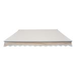 Vikarmsmarkis Solskydd Beige Polyester Aluminium för Balkong och Terrass Väderbeständig Uteplatsmarkis 3 M