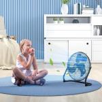 Bordsfläkt Elektrisk Fläkt Svart av Plast för Hem ve Kontor Justerbar Fläkt med 4 Hastighetsnivåer 120°