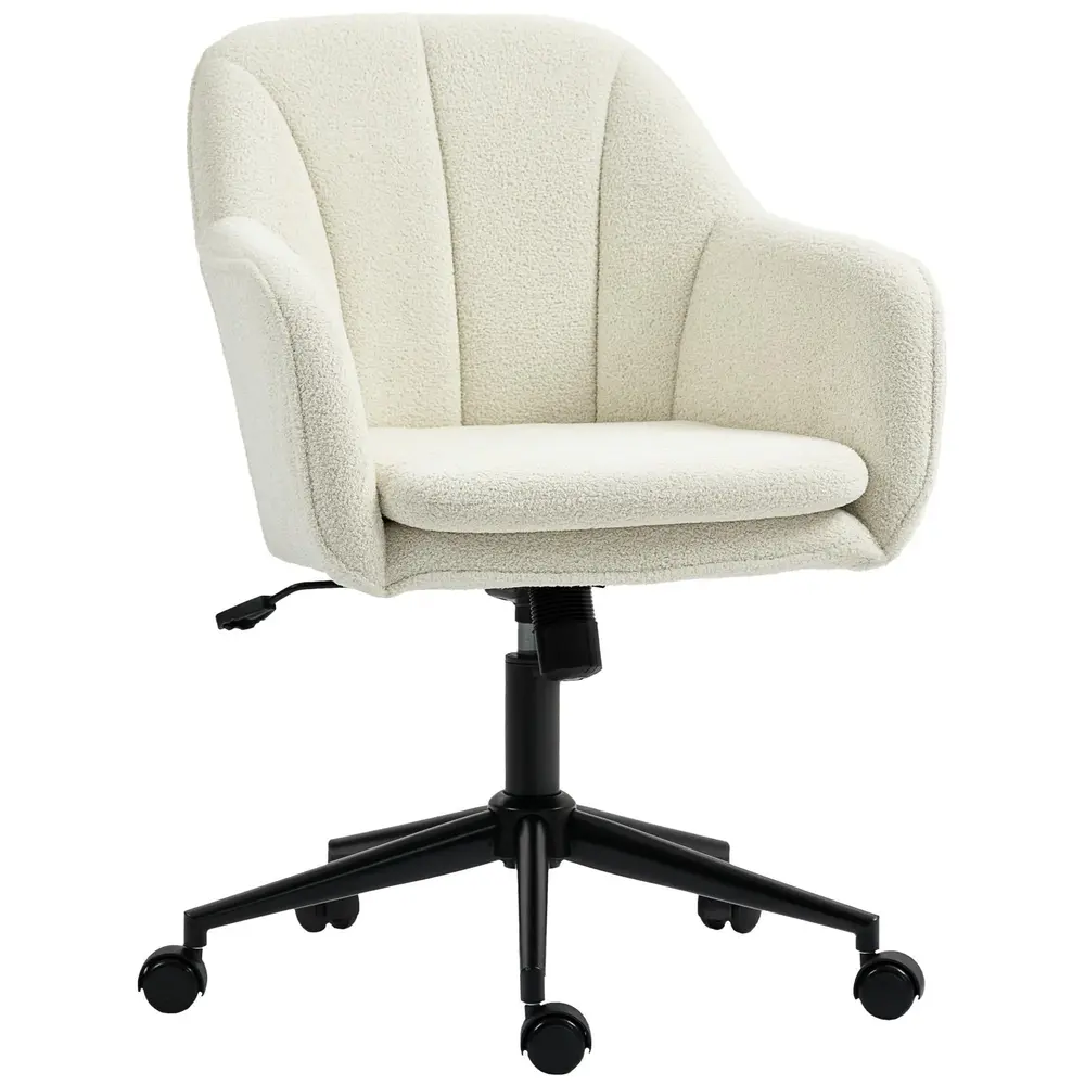 Kontorsstol Ergonomisk Beige Tyg för Skrivbord
