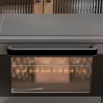 Miniugn Bordsugn med Grillgaller Grå av Rostfritt Stål för Kök Liten Ugn med Timer och Bakplåt 21 l 1400 W