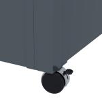 Dynbox för Utomhusbruk med 4 Hjul och Väderbeständig Yta för Trädgård Hållbar och Stabil Mörkgrå Plast 100 x 62 x 65 cm