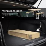 Picknickbord Trädgårdssittgrupp Natur av Gran för Trädgård och Camping Hopfällbart med Bänk och Paraplyhål Bärbar