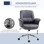 Ergonomisk Kontorsstol XXL, Robust Skrivbordsstol med Vippfunktion, Bekväm Arbetsstol för Tung Belastning, Grå, 120 kg