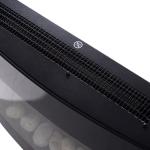 Elspis Elektrisk Kamin Svart Rostfritt Stål 2 Effektnivåer 900/1800 W med LED Effekt 65 X 11,4 X 52 Cm