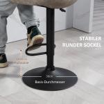 Barstolar Bistropallar Beige av Konstläder och Metall för Kök Set om 2 Vridbara Stolar