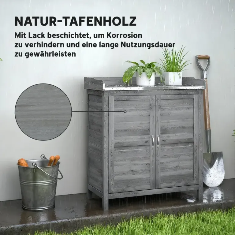 Planteringsbord Odlingsbänk i Trä med Arbetsyta