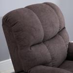 Liggstol med Ståhjälp, Justerbar, USB-port, Sidoficka, Fotstöd, Skum, Brun
