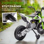 Elmotorcykel för Barn, 12V, med Musik och Träningshjul, 3–6 År, Grön