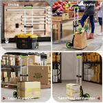 Pirra Aluminium Silver och Grön för Transport Hopfällbar Handtruck med Teleskophandtag och Gummihjul Lättvikt och Robust Design 100 cm