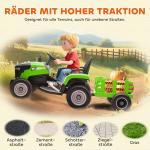 Elektrisk Åktraktor med Fjärrkontroll och Mjukstart för Barn 3-8 År, Grön