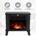 Elspis Elektrisk Öppen Spis Stående 600-1200 W Metall för Mysiga Kvällar Svart 34 X 17 X 31 Cm