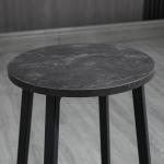 Barbord Matgrupp 3-Delat Vit Svart av Stål och MDF för Kök och Matsal med 2 Barstolar Kompakt Design Praktiskt Set
