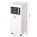 Mobil Luftkonditionering 2,1 Kw 3 i 1 Luftkonditioneringsenhet med 24 H Timer och 2 Hastighetsnivåer för Kylning Avfuktning och Ventilation