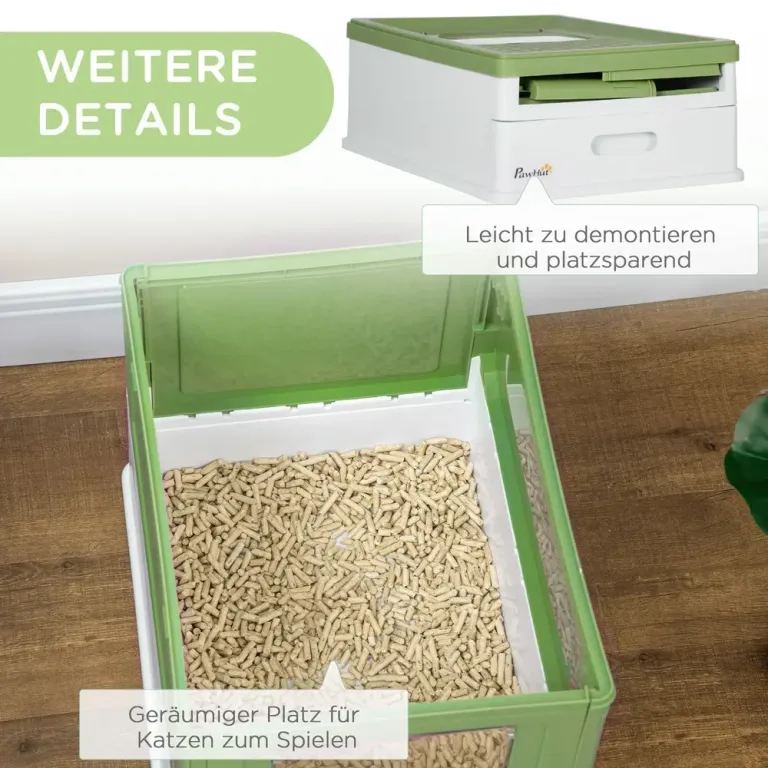 Kattlåda Vit av Plast 47,5 x 35,5 x 36,7 cm