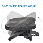 Fotstöd Höjdjusterbart 3 Nivåer för Ergonomiskt Sittande Svart 45 X 34 X 10-16,5 Cm