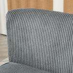 2-sits Stoppad Soffa, Trä, Sammetspolyester och Skum, Grå, 117 x 56,5 x 77 cm