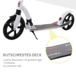 Barnsparkcykel med Stötdämpning Hopfällbar Höjdjusterbar från 14 År Aluminium Vit 92,5 X 37,5 X 87-101,5 Cm