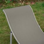 2-Pack Solstolar i Aluminium, Justerbara Relaxstolar med Textilene-Väv, Väderbeständiga Utestolar för Trädgård, Ljusgrå, 165 x 61 x 63 cm