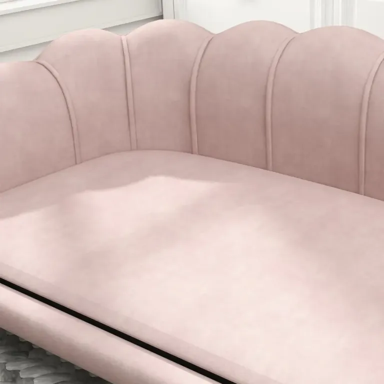 Hundsoffa i Sammet med Pärlskalsform Rosa