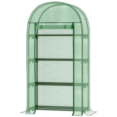 Litet Tunnelväxthus 4 Hyllor Kompakt 80 x 49 x 160 cm