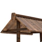 Trädgårdsfontän Dekorativt Fontänvattenfall Massivt Trä Justerbar för Trädgård och Terrass Brun 68 X 57 X 118 Cm