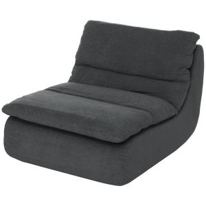Golvstol Meditationsstol Lazy Sofa Grå av Skum ve Tyg för Hemmakontor Relaxstol ile Tvättbart Överdrag