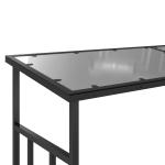 Vedställ Vedhylla Svart av Metall för Utomhus och Inomhus med Vattentätt Lock Lastkapacitet 2000 kg 185 x 62 x 184 cm