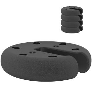 Paviljongvikter Tältvikter 4-Pack Svart Betong och Plast för Partytält och Paviljonger Stabila 2,2 Kg