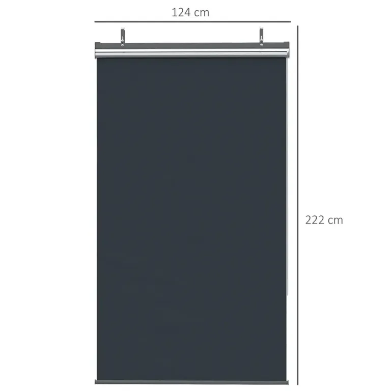 Vertikalmarkis Utrullbart Insynsskydd 124 x 222 cm