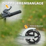 Sparkcykel för Barn med Dubbla Bromsar och Hopfällbar Design för Lek och Motion Hållbar och Säker Vit Metall 3-8 år