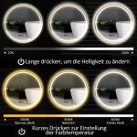 Badrumsspegel Väggspegel med Belysning Silver av Glas för Badrum och Sovrum Rund LED Spegel med Timer IP44 Ø60 cm