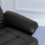 Relaxstol Vilstol Svart av Mikrofiber och Metall för Vardagsrum Roterande TV Stol med Pall 150 kg