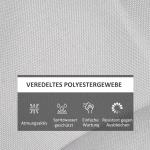 Sittdynor Stolsdynor Ljusgrå av Polyester och Skum för Inomhus och Utomhusbruk Set med 6 Dynor med Knytband 40 x 40 x 4 cm