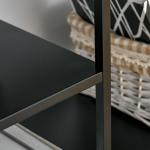 Bokhylla i Metall med 5 Hyllplan, Stilren Förvaringshylla för Kök och Vardagsrum, Robust Konstruktion, Svart, 120 x 35 x 87,5 cm