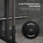 Viktplattstativ Viktstativ Svart av Stål för Gym och Hemmaträning med Hjul och 6 Stänger 50 mm Tallrikshållare Lastkapacitet upp till 200 kg