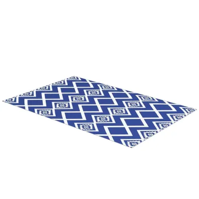 Utomhusmatta Plastmatta Blå och Vit av Plast 182 x 274 cm