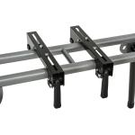 Stativ för Kapsågsarbetsbord Sidoförlängning 123,5-245 Cm Svart och Silver