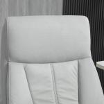 Kontorsstol med Massage- och Värmefunktion samt Fotstöd, upp till 120 kg, Grå
