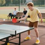 Bordtennisset med 4 Slagträn, 8 Bollar och Bärväska för Inomhus och Utomhus