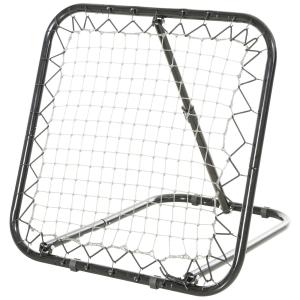 Fotbollsrebounder Hopfällbar Kickback Goal Rebound Wall 5 Nivåer för Baseboll och Basket Metall Svart 78 X 84 X 65-78 Cm