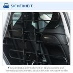 Hundgaller för Bil, Justerbar Säkerhetsbarriär för Bagageutrymme, Universalt Galler för Hundtransport, Svart, 89-150 x 76-124 cm