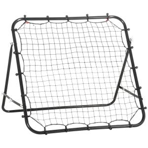 Fotbollsrebounder för Träning, Justerbar Rebound-Vägg i Metall, Perfekt för Bollteknik och Passningar, Svart, 96 x 80 x 96 cm