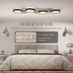 Taklampa LED Dimbar Svart och Guld Metall för Vardagsrum och Sovrum Modern Takarmatur med Fjärrkontroll och Justerbar Färg 38 W